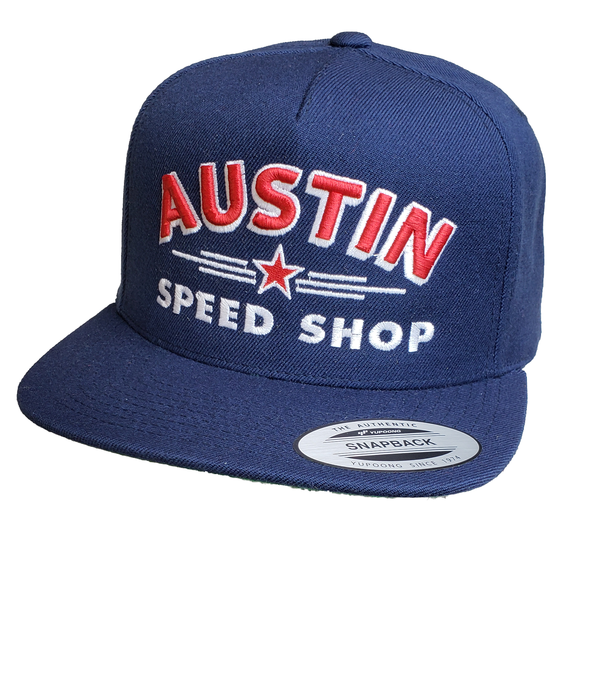 Navy Puff Window Logo Hat